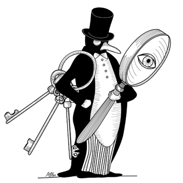 Clé Privée, hôtel, pingouin et concierge de luxe, dessin Aurélie Castex