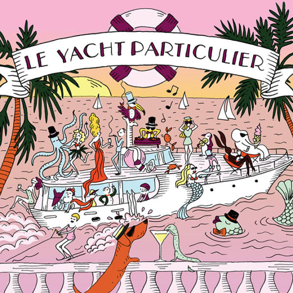 Faire parts et invitation pour les événements Cannes, Hôtel Particulier Montmartre, illustration Aurélie Castex