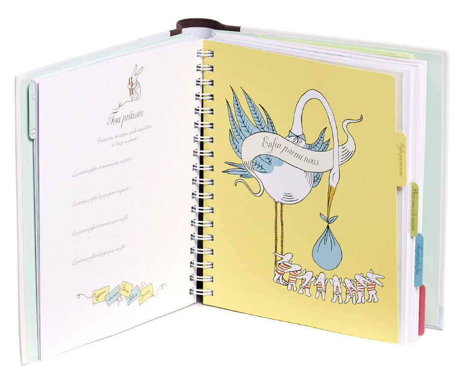 Le journal de mon bébé, livre à remplir, pop up, illustration Aurélie Castex