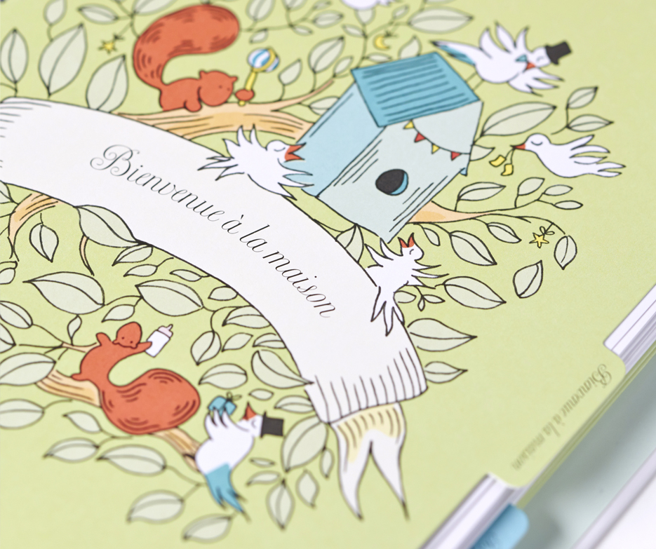 Le journal de mon bébé, livre à remplir, pop up, illustration Aurélie Castex