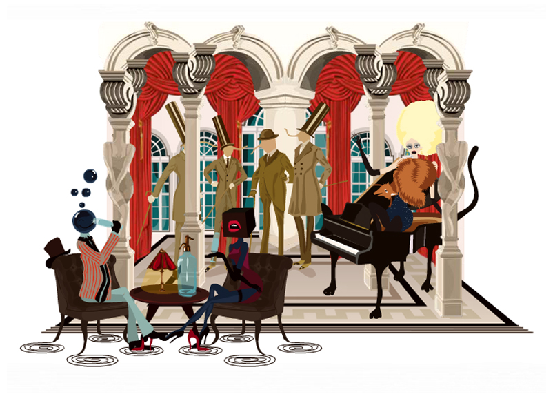 Le Trianon, animation et illustration Mesdemoiselles