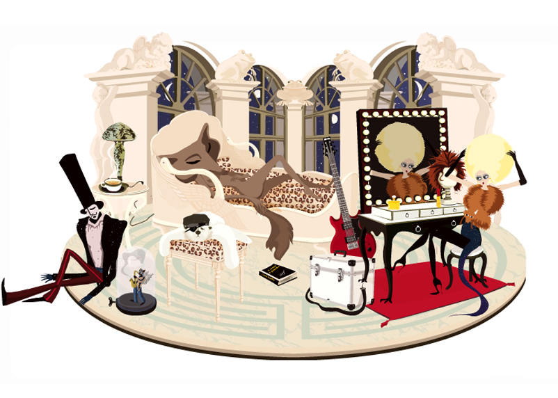 Le Trianon, animation et illustration Mesdemoiselles
