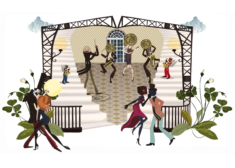 Le Trianon, animation et illustration Mesdemoiselles